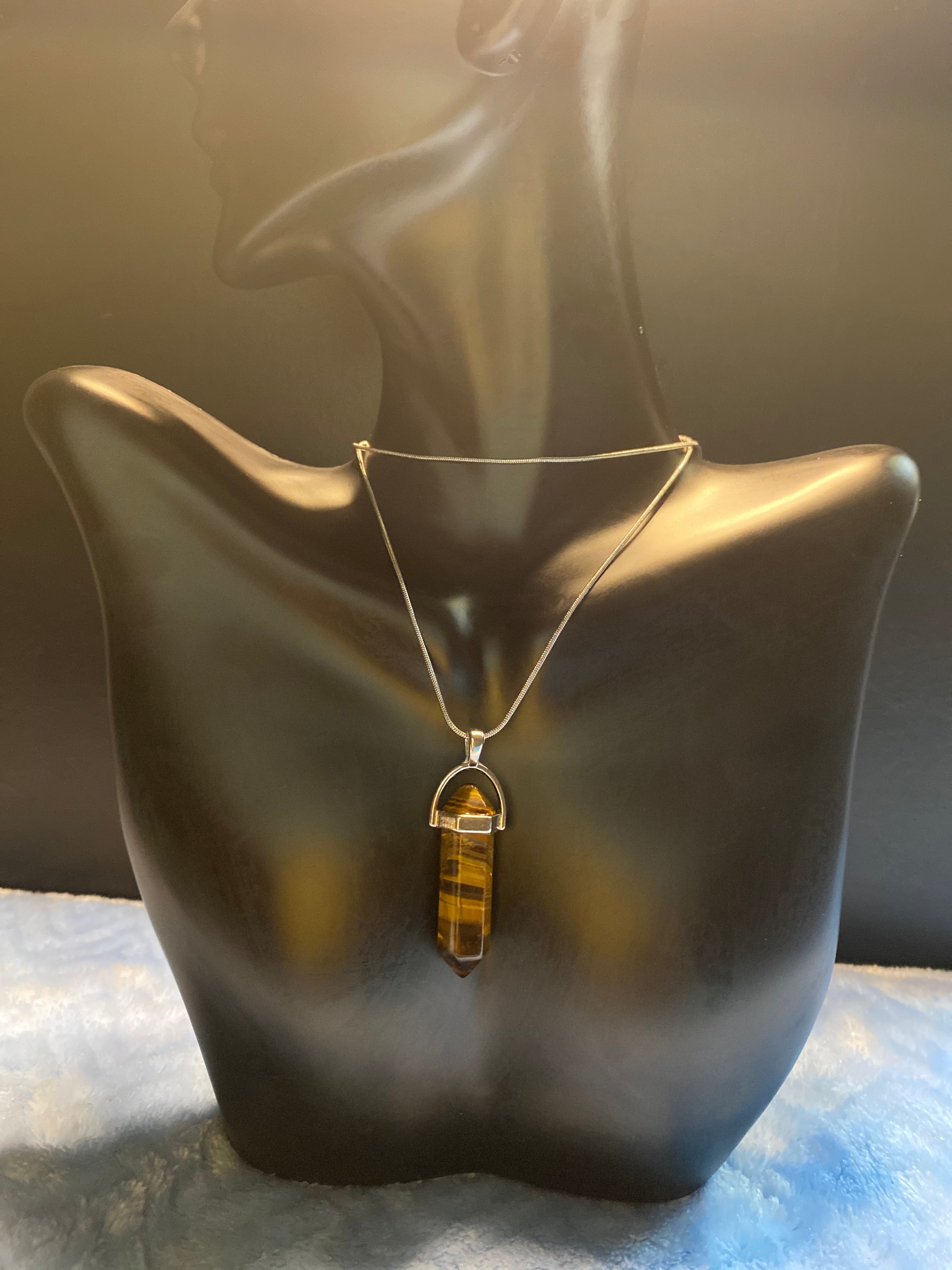 Tiger's Eye Gemstone Necklace